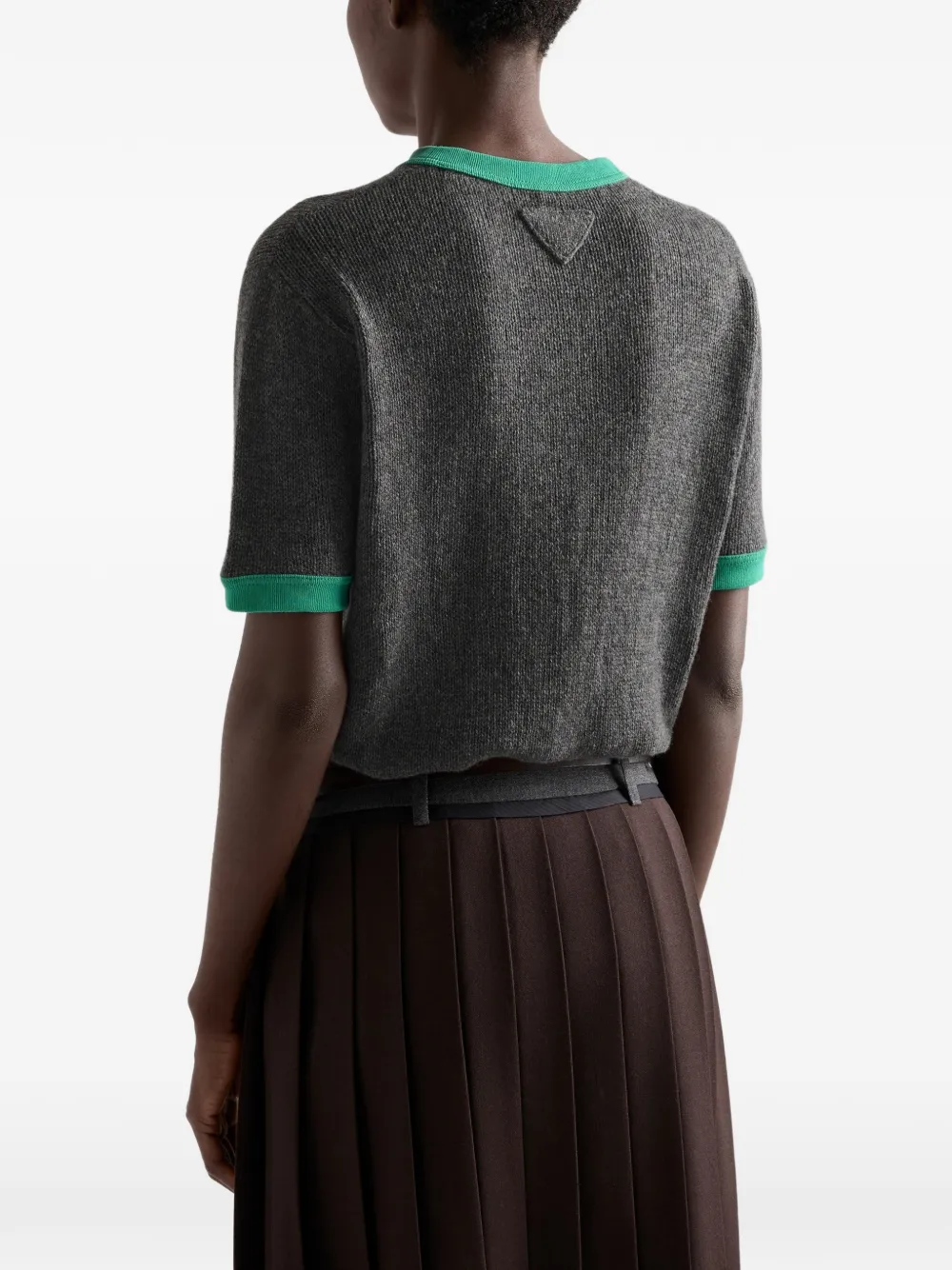 short-sleeve cashmere sweater
