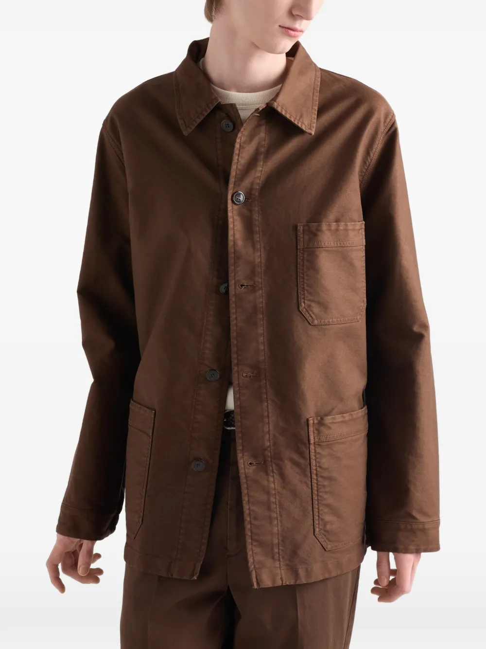 Prada Cotton blouson jacket Bruin