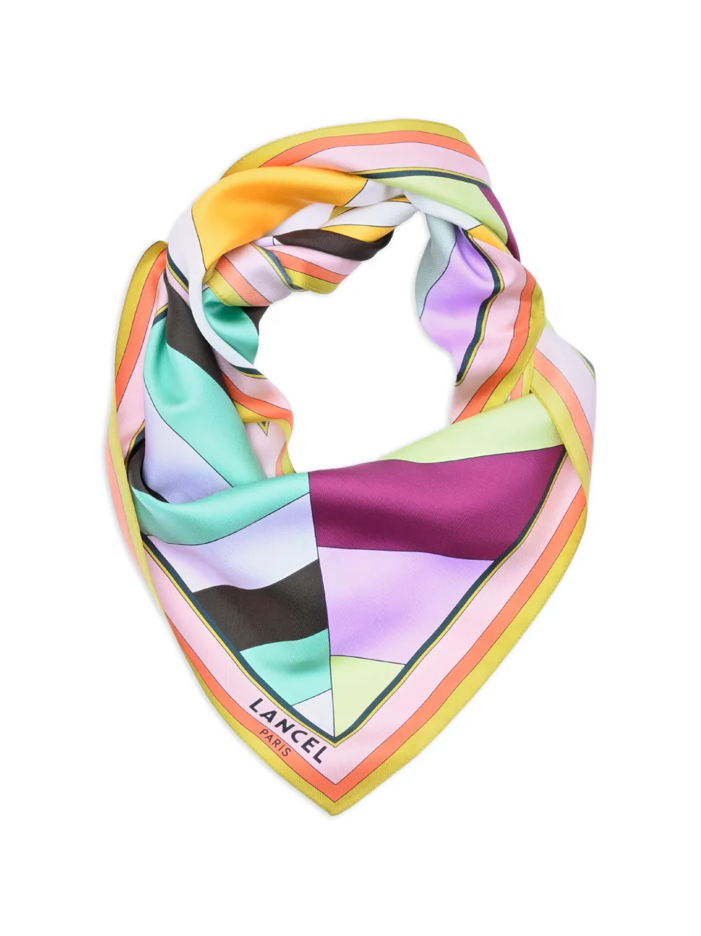  Lancel Geometric Triangle Scarf - Pink 