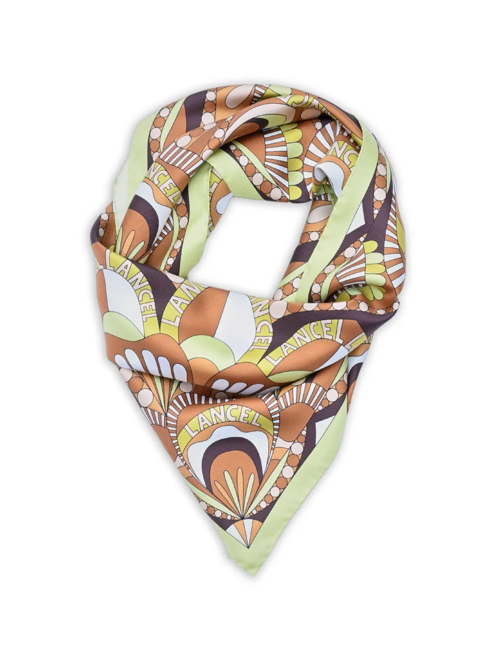  Lancel Floral Neckerchief - Brown 