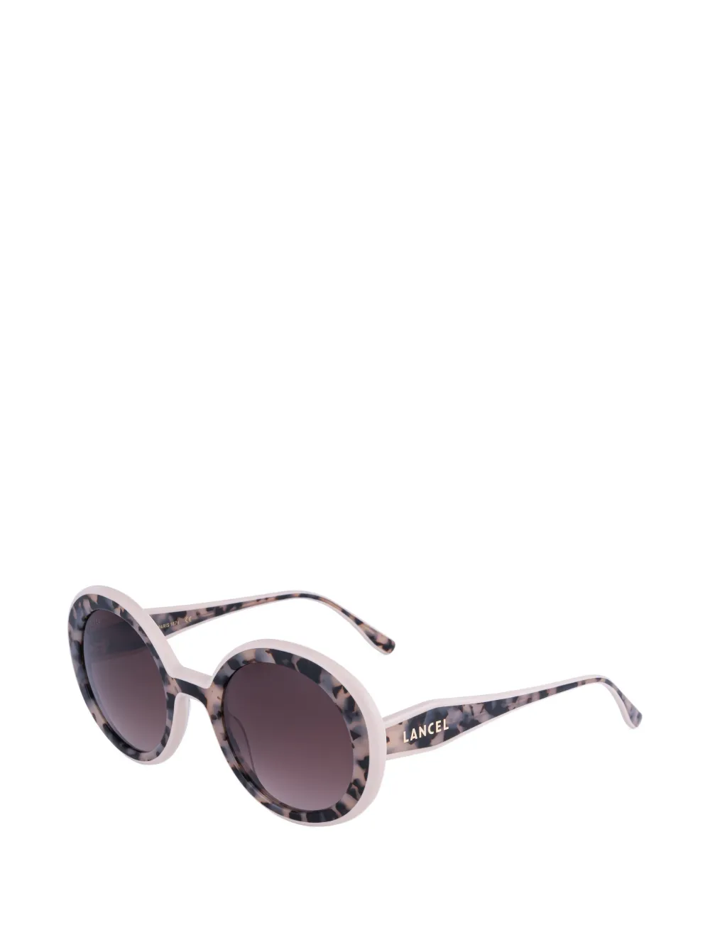  Lancel Josephine Round Sunglasses - Neutrals 