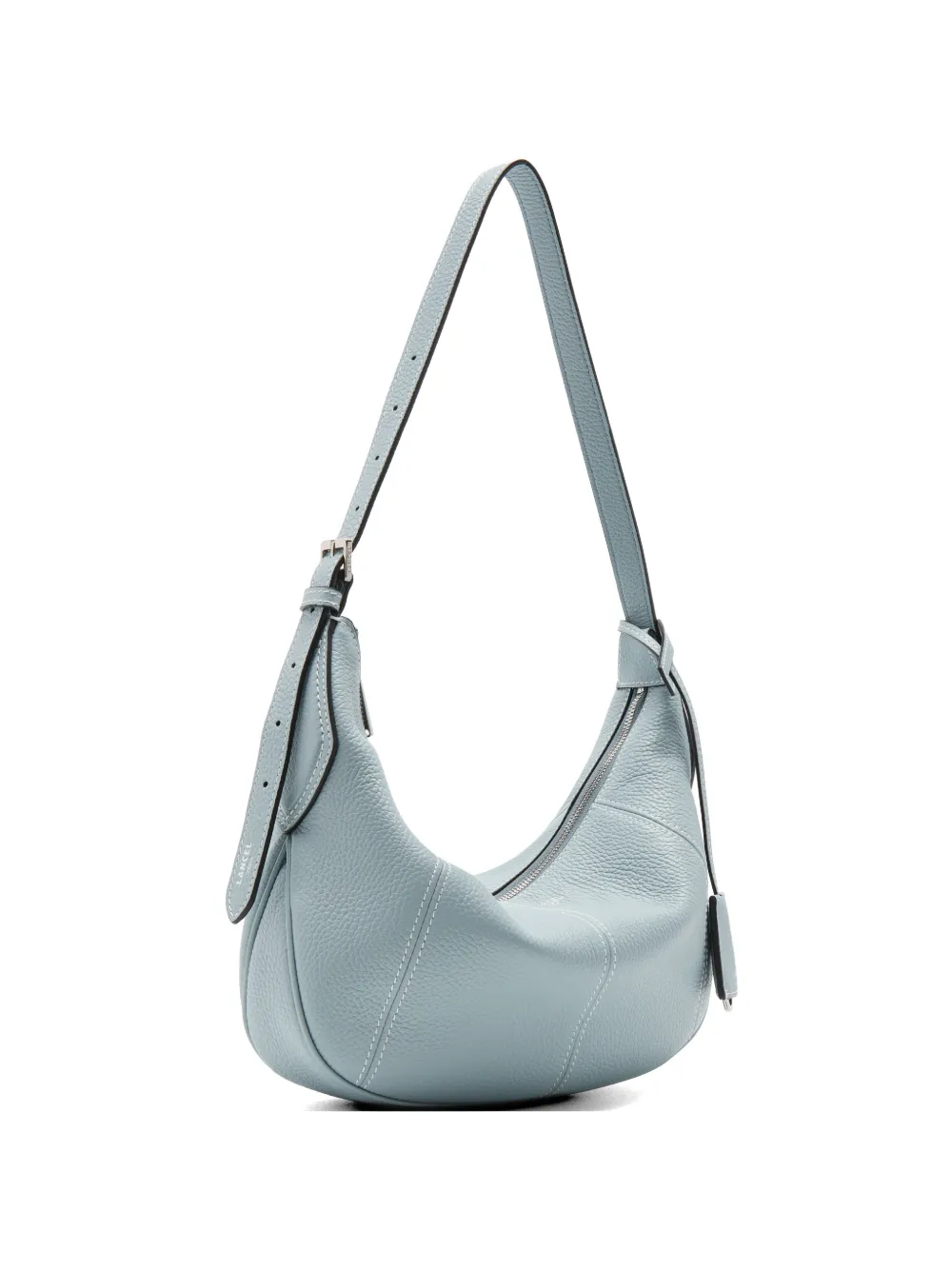Lancel zip leather shoulder bag - Blu