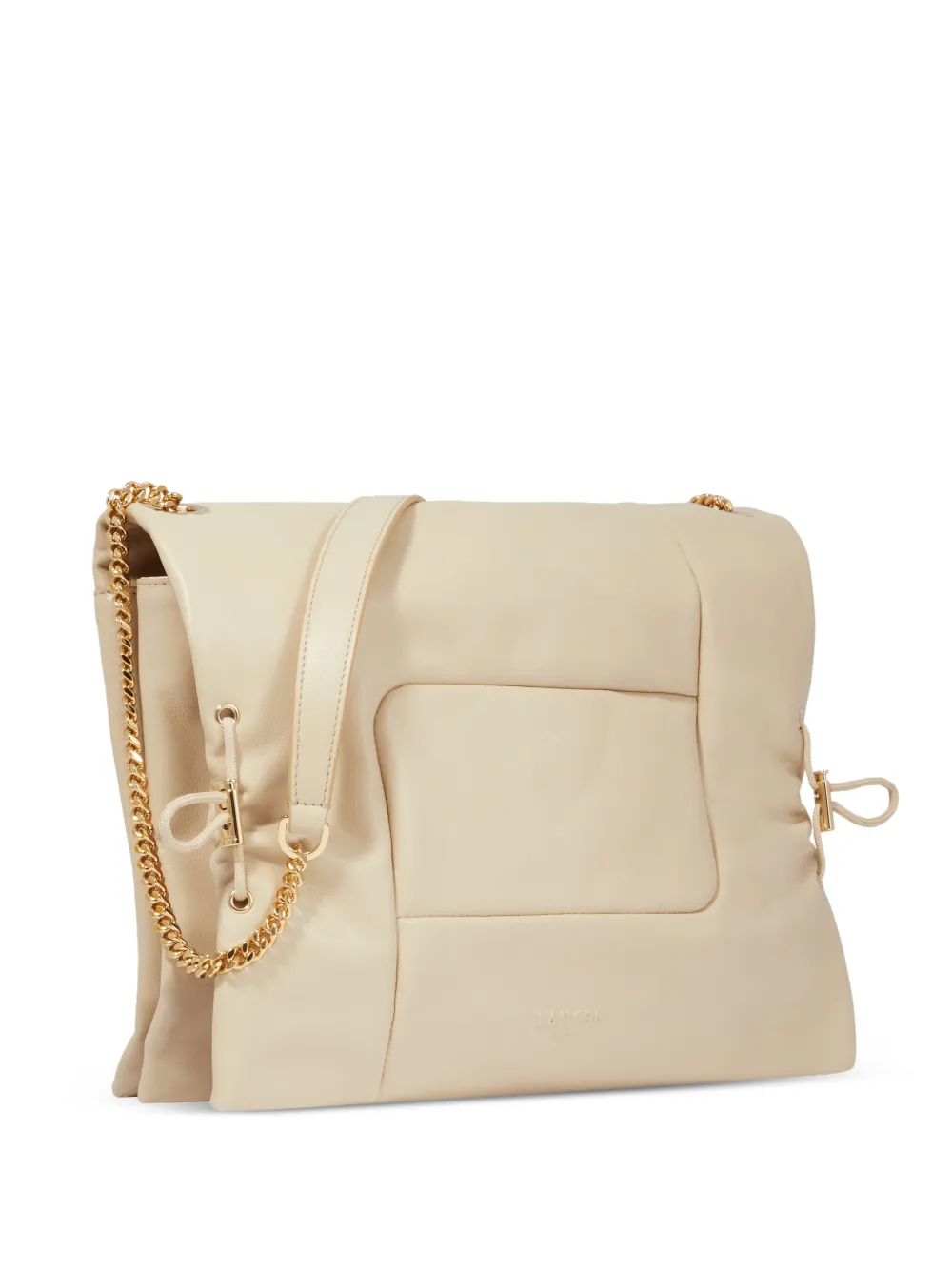  Lancel Billie Chain Leather Cross Body Bag - Neutrals 