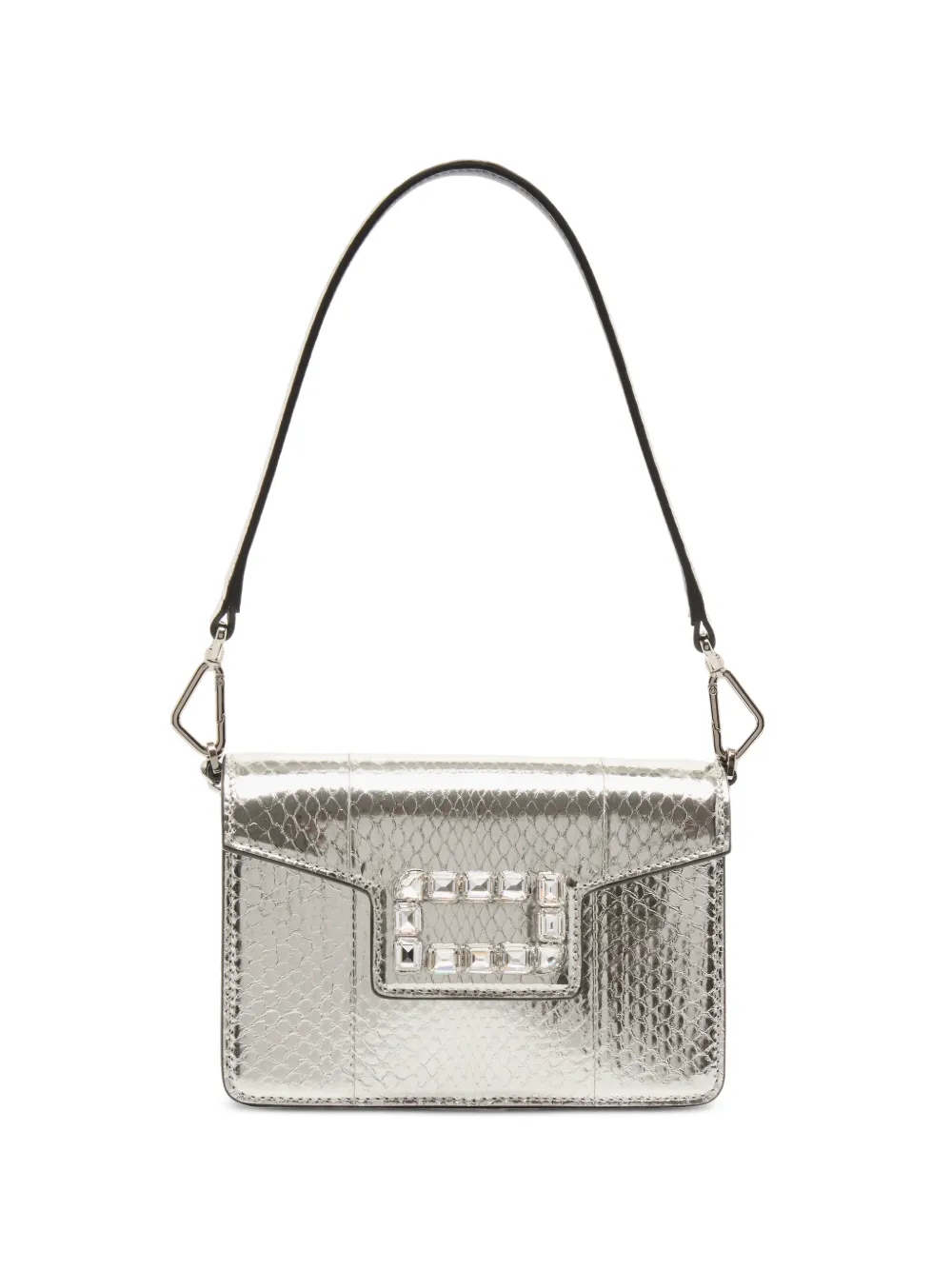 Lancel crystal-detail shoulder bag - Argento