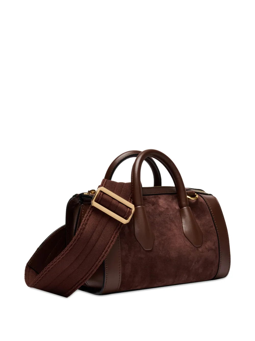 Lancel Shopper met suède vlakken Bruin