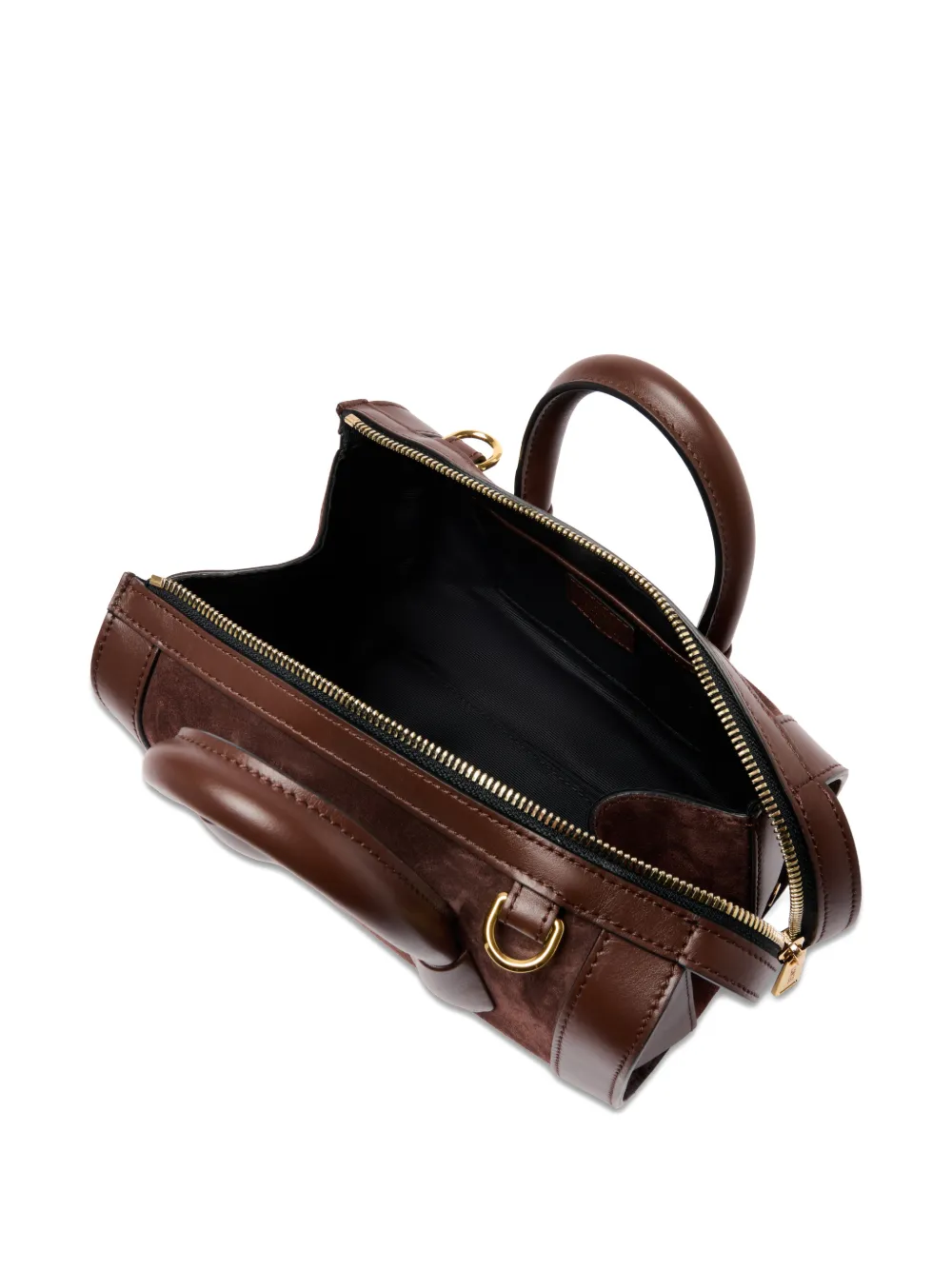 Lancel Shopper met suède vlakken Bruin