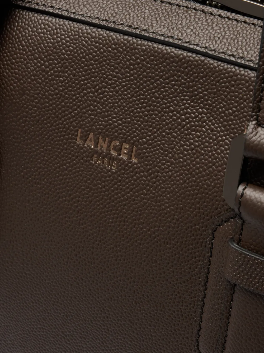 Lancel Charlie leren aktetas met textuur Bruin