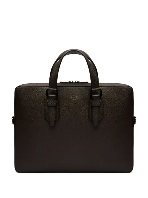 Lancel Charlie textured leather briefcase