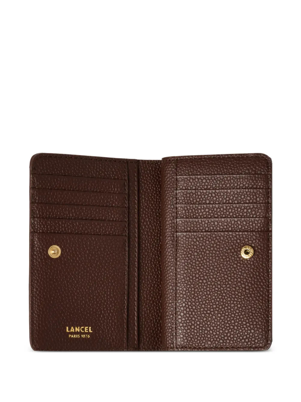 Lancel Ninon leren portemonnee met rechthoekige rits Bruin