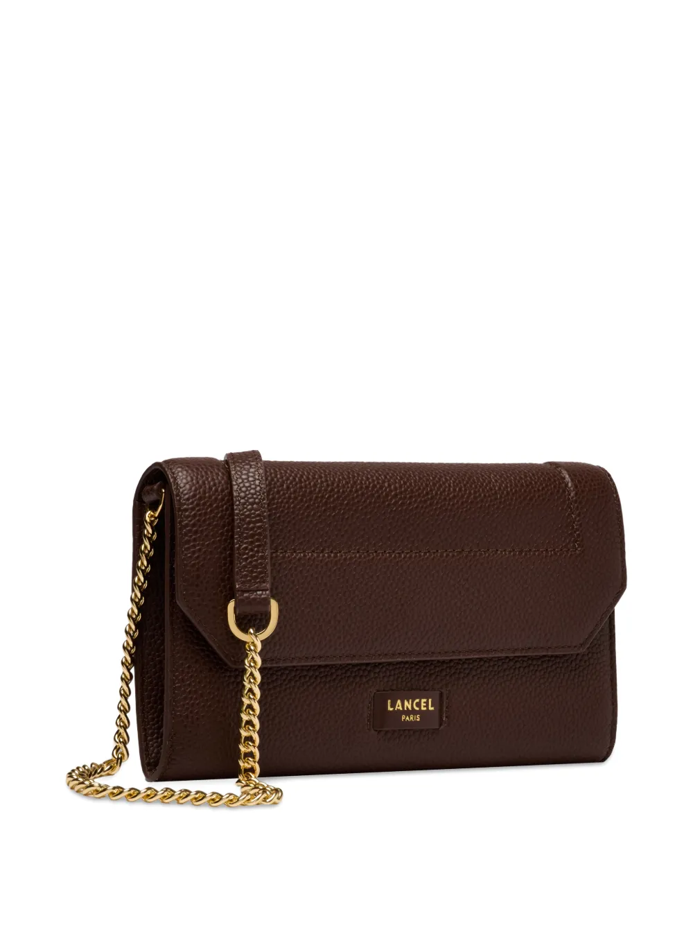 Lancel Ninon kleine portemonnee met ketting Bruin