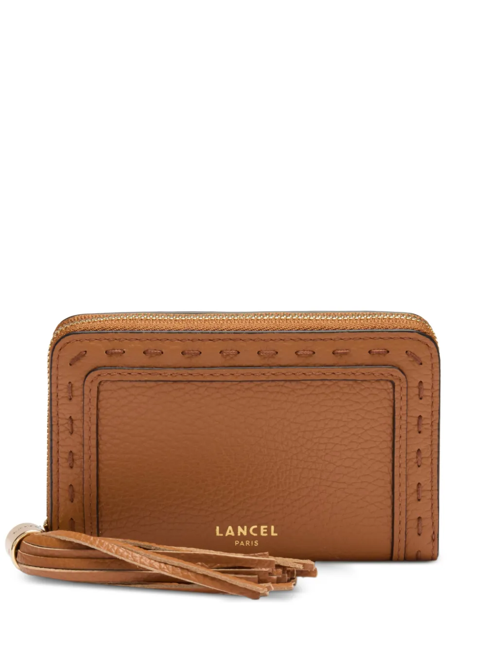 Lancel Premier Flirt tassel zip wallet - Marrone