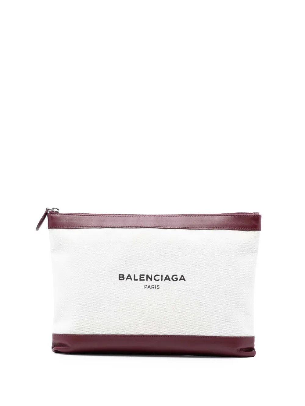 Balenciaga Pre-Owned 2018 M Canvas Navy Clip clutch bag - Rosso