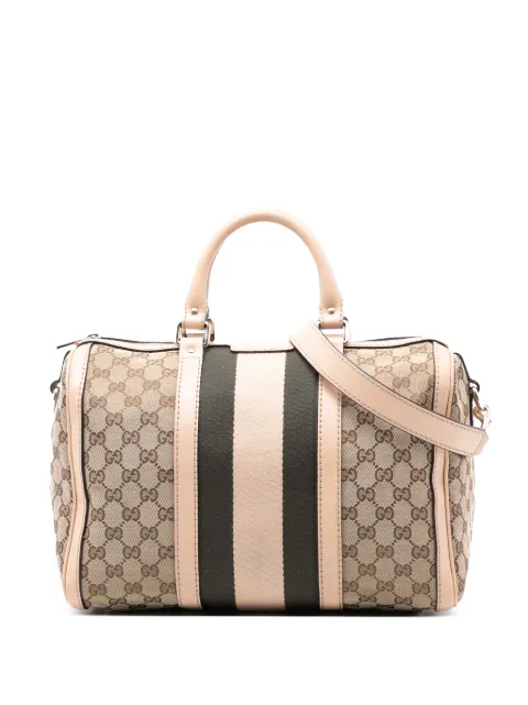 Gucci Pre-Owned 2016-2026 Medium GG Canvas Web Joy Boston Bag satchel