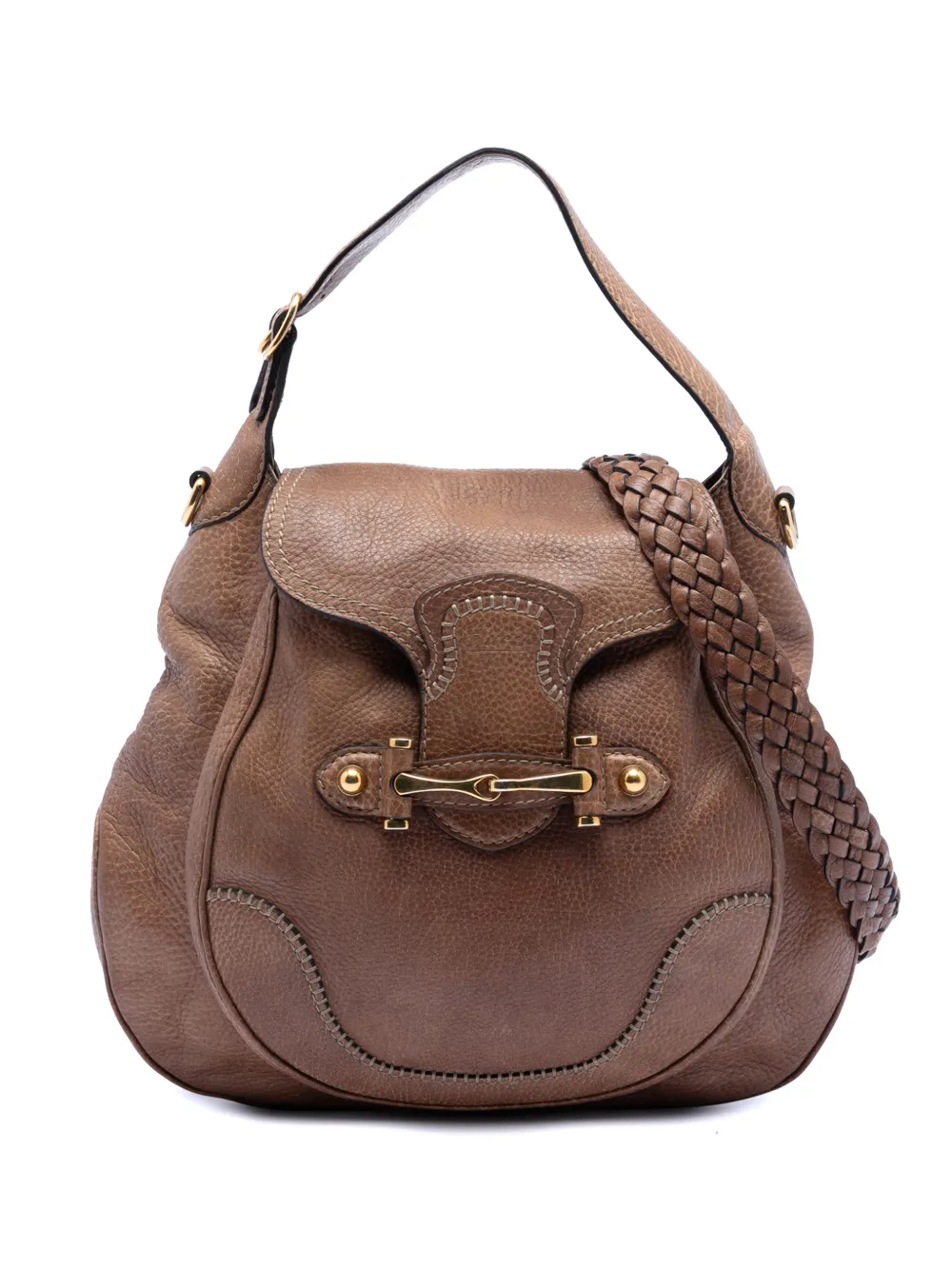 Gucci Pre-Owned 2016-2025 Large Leather New Pelham satchel - Marrone