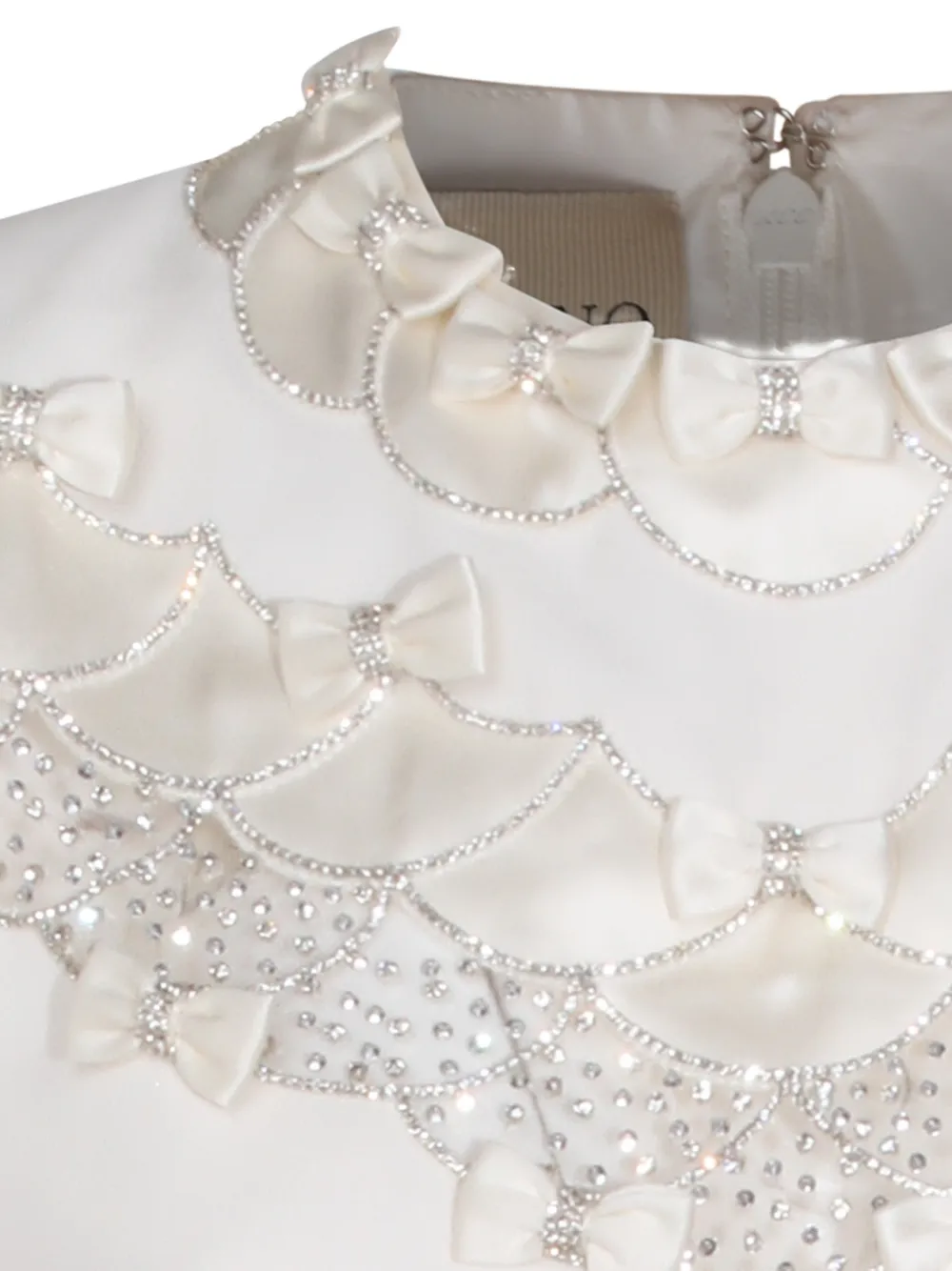 Valentino Garavani Jurk versierd met strik Wit
