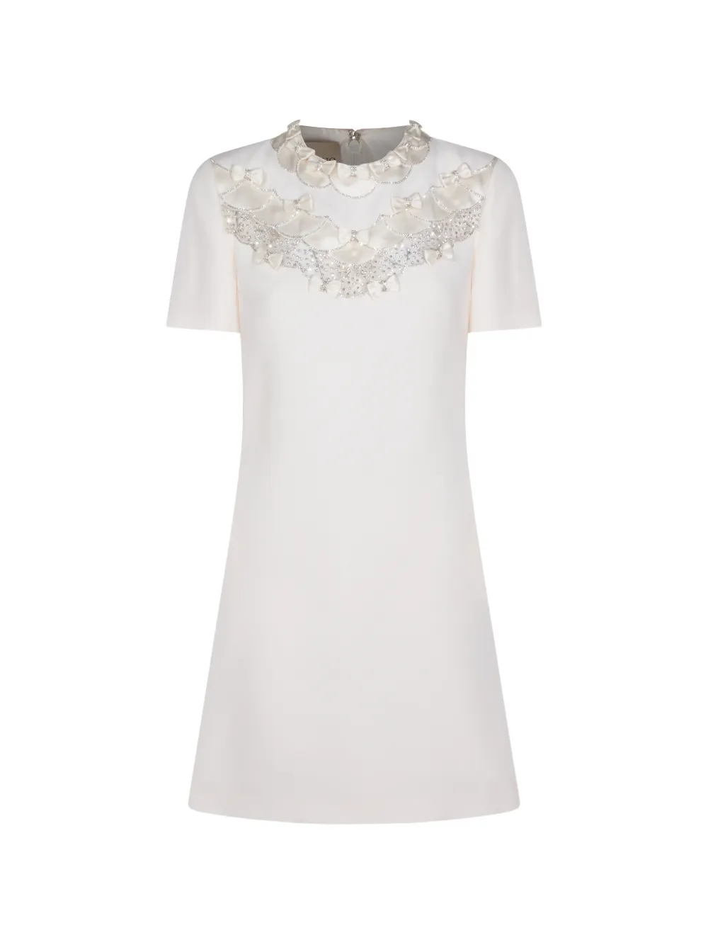 Valentino Garavani bow embellished mini dress - Bianco