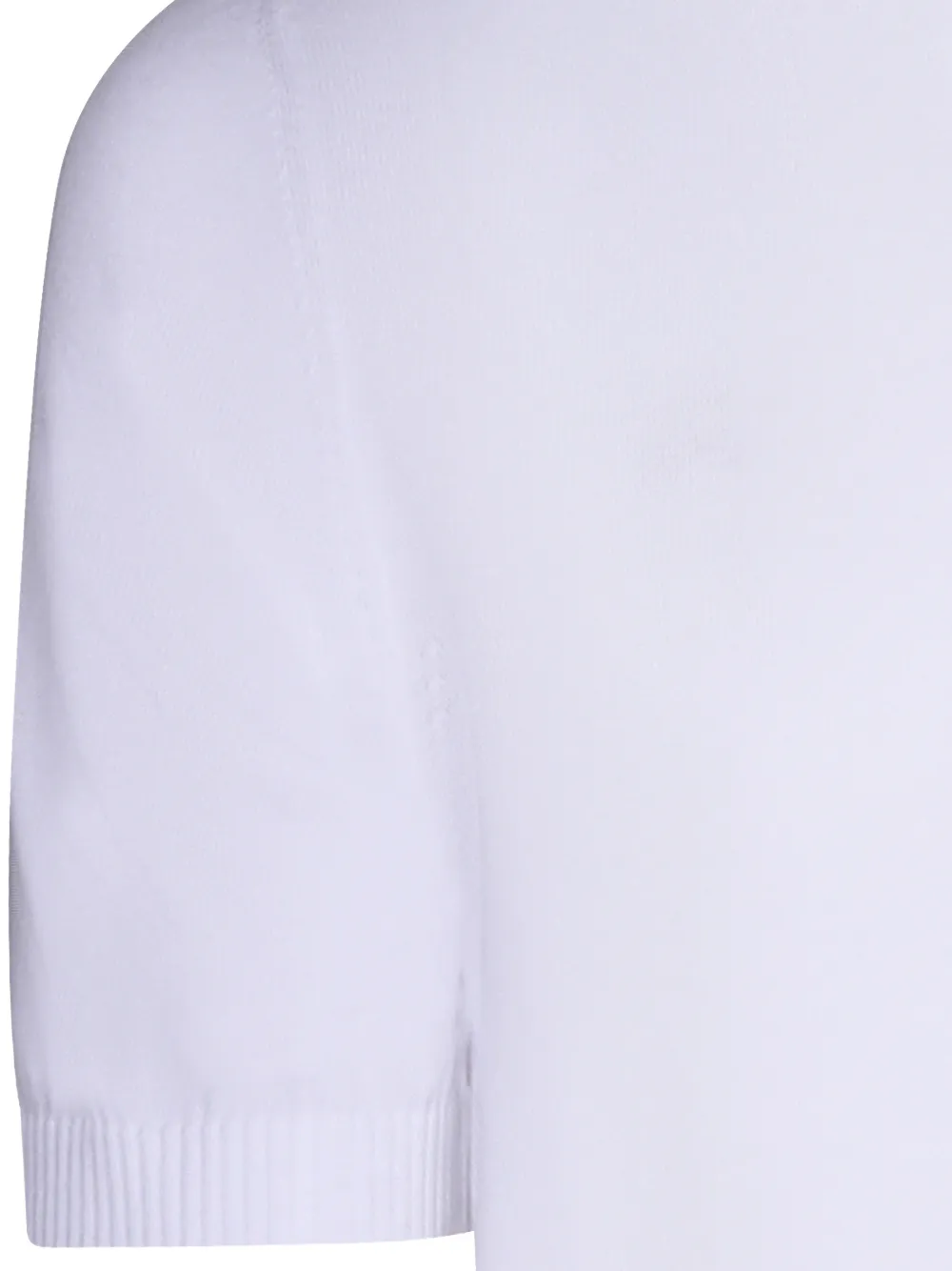 Malo Gebreid T-shirt Wit