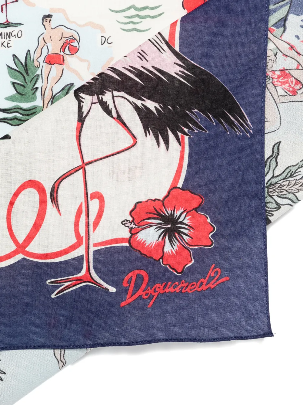 Dsquared2 Floral-print Scarf - Blue 