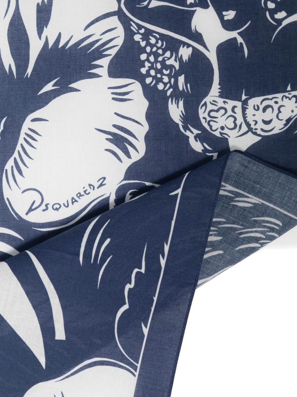  Dsquared2 Floral-print Scarf - Blue 