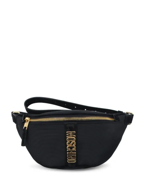 Moschino logo plaque belt shoulder bag