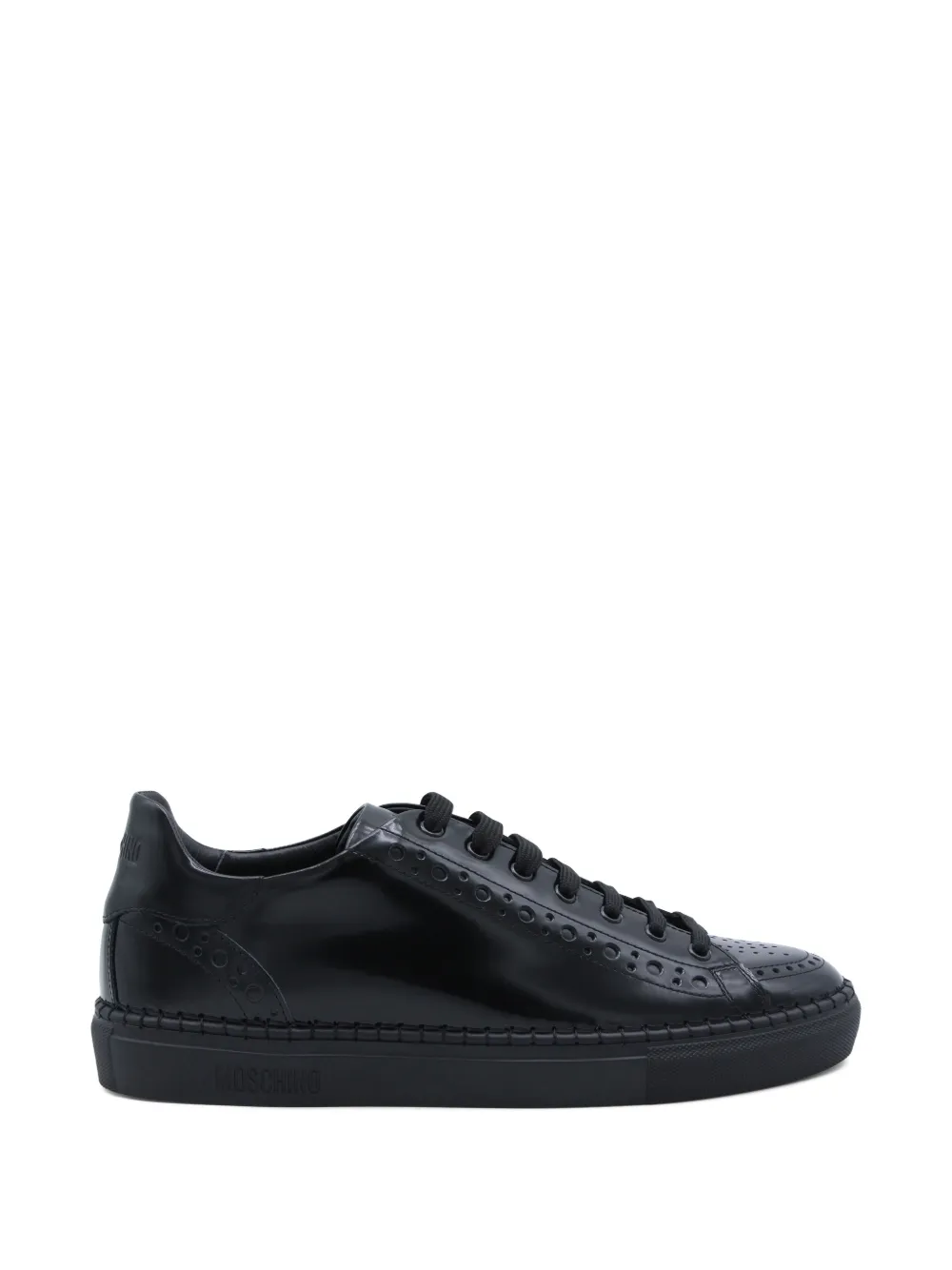 Moschino brogue-trim sneakers - Nero