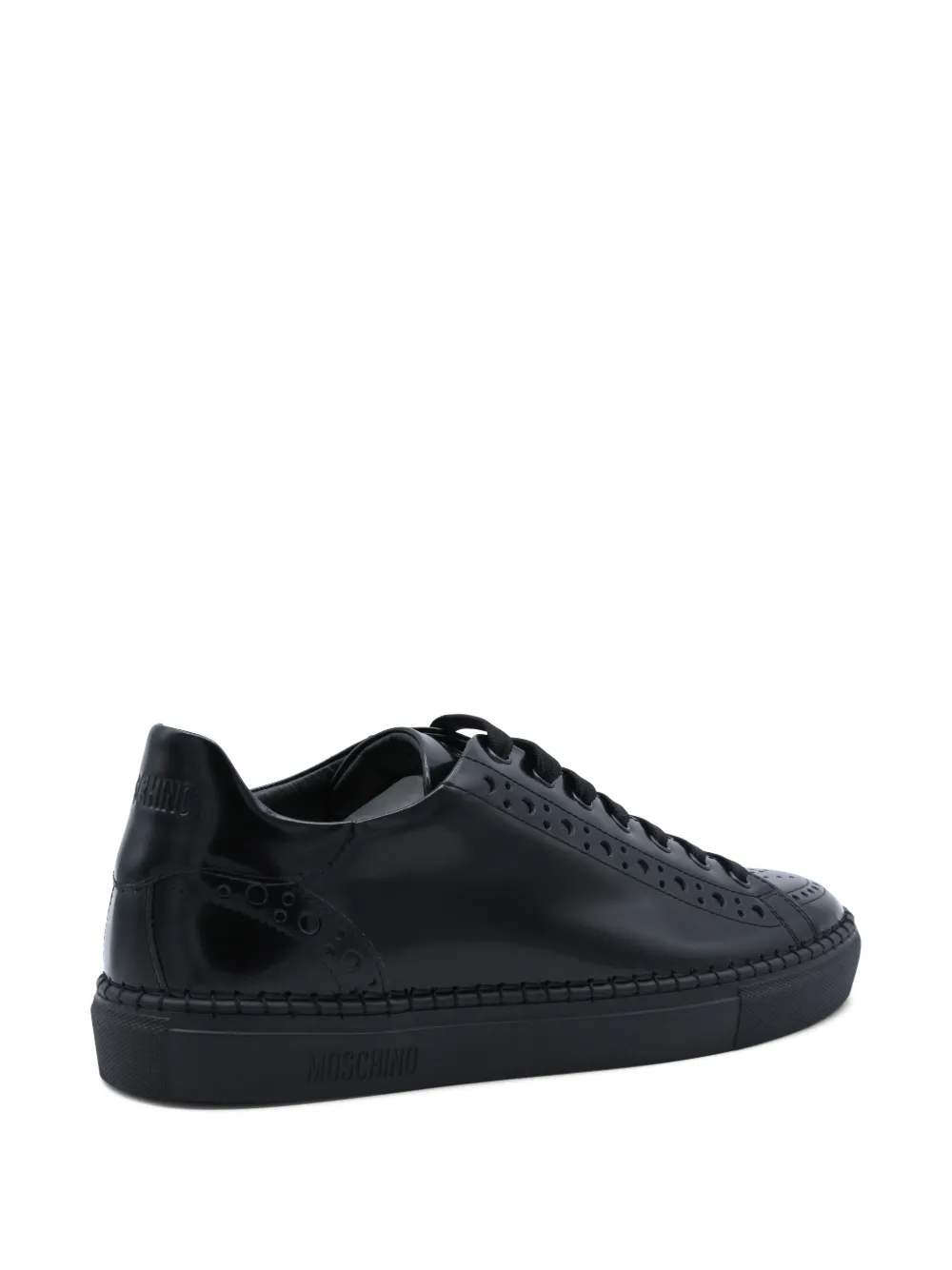 Moschino Sneakers met brogue afwerking Zwart