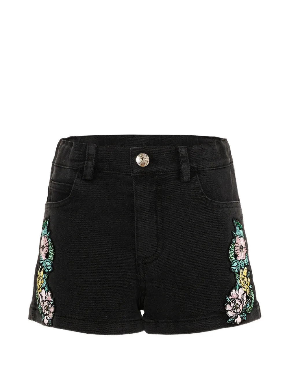 John Richmond Junior floral-embellished shorts - Nero