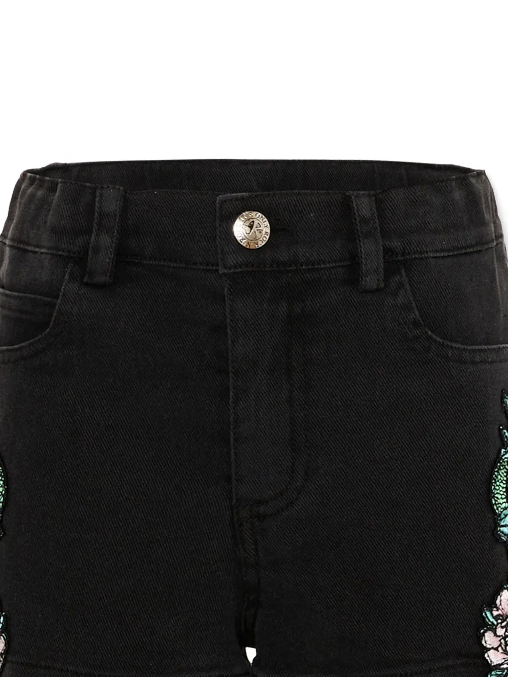 John Richmond Junior Shorts verfraaid met bloemen Zwart