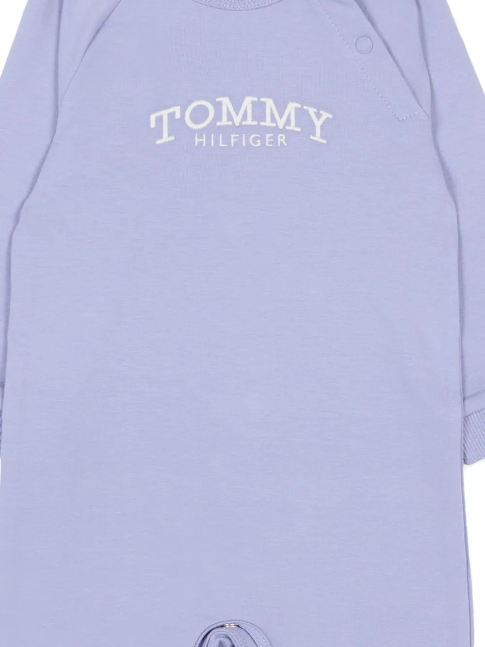  Tommy Hilfiger Junior Logo-embroidered Romper - Purple 