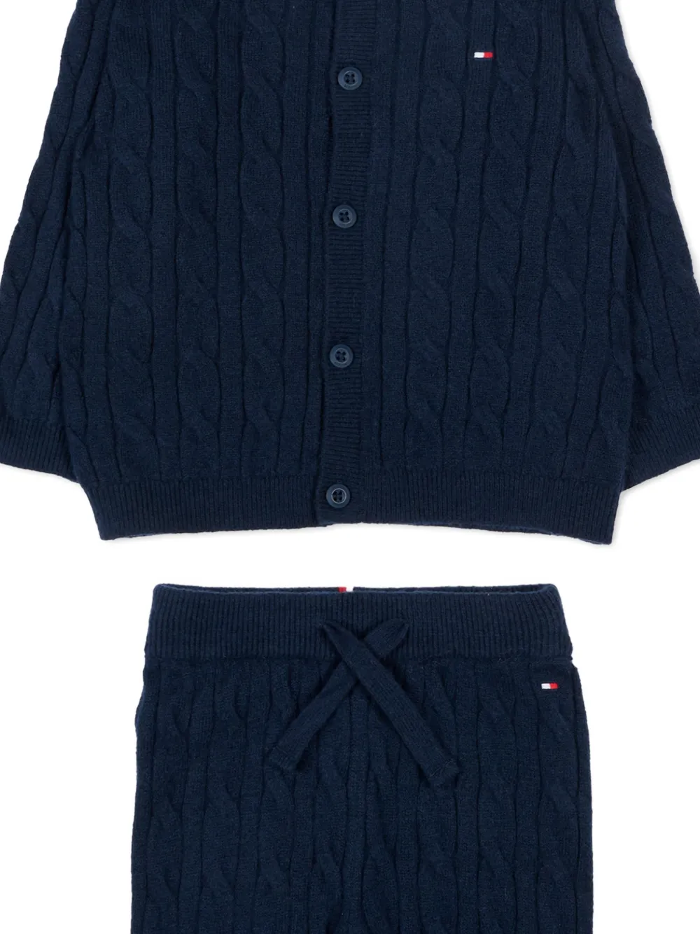  Tommy Hilfiger Junior Logo-embroidered Trousers Set - Blue 