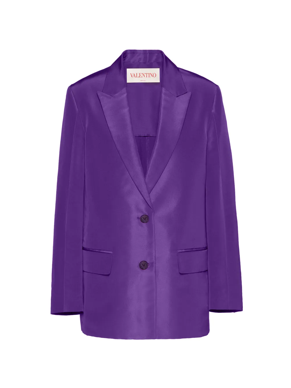 Valentino Garavani peak-lapel single-breasted coat - Violett