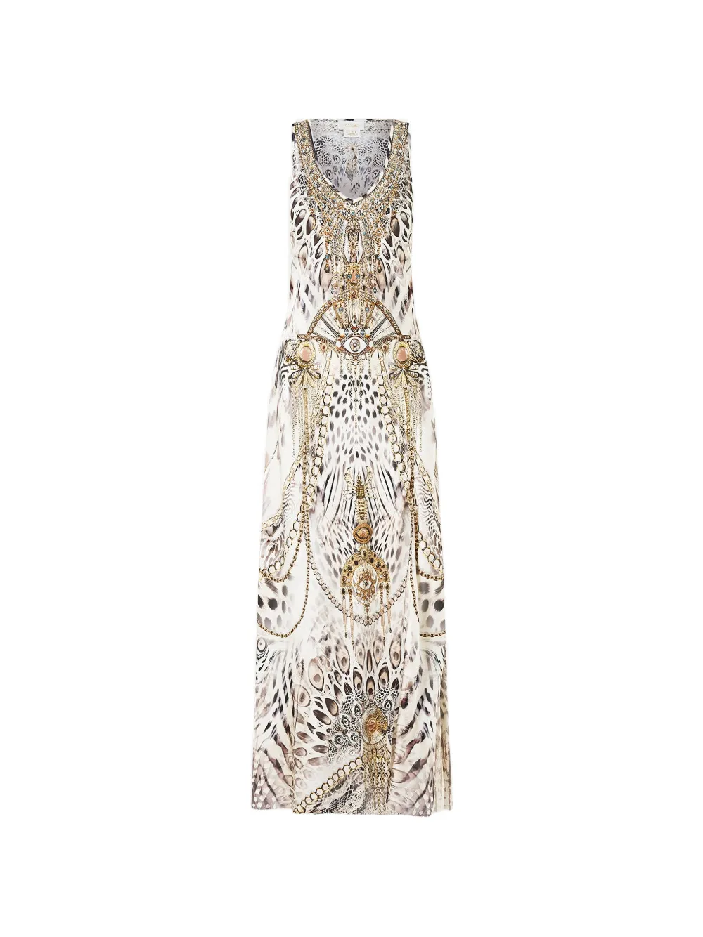 Camilla Lady Lionheart sleeveless maxi dress - Toni neutri