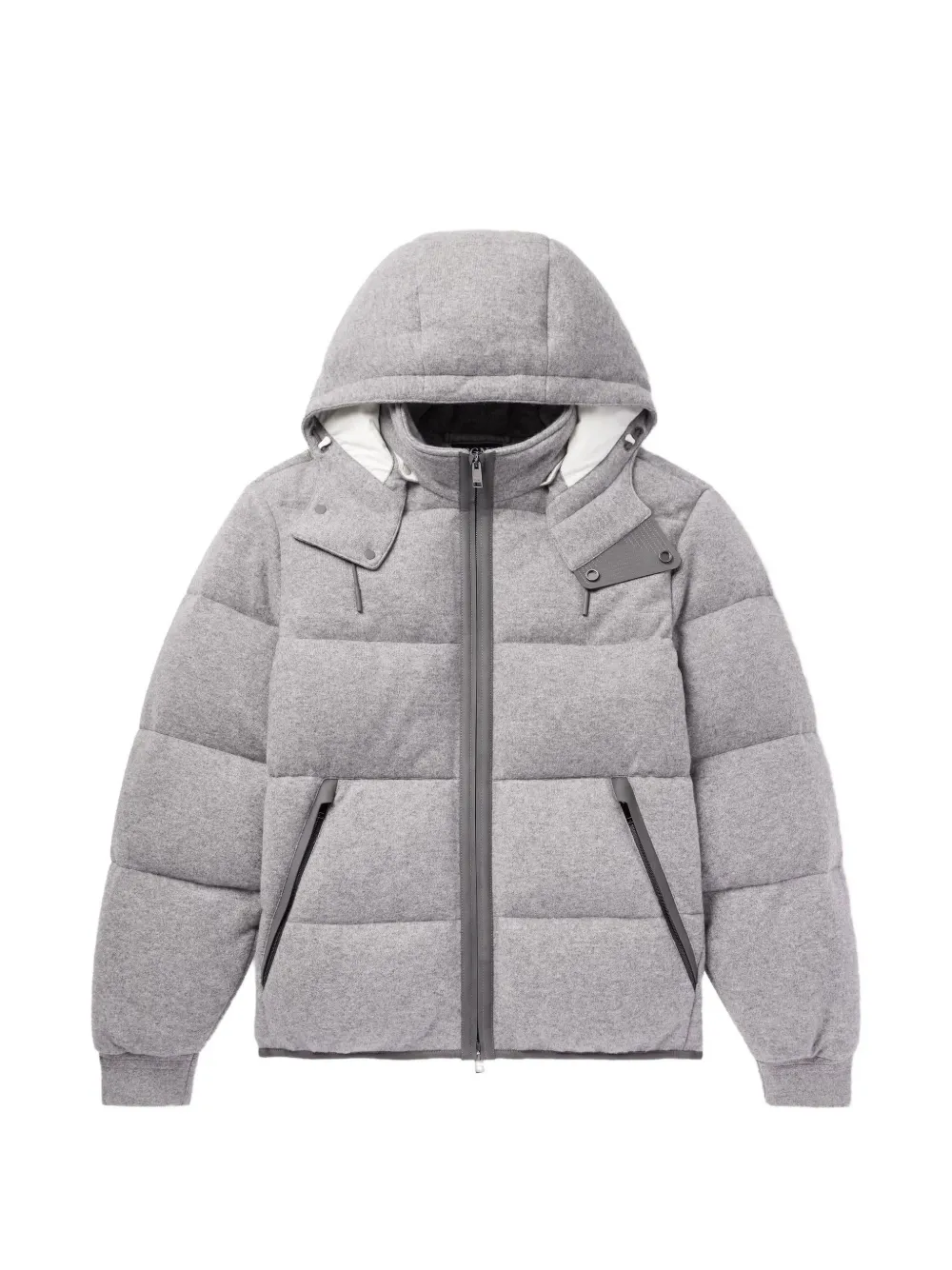 Zegna hooded padded blouson - Grigio
