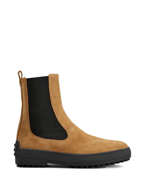 Tod's Gommino Chelsea Boots in Brown