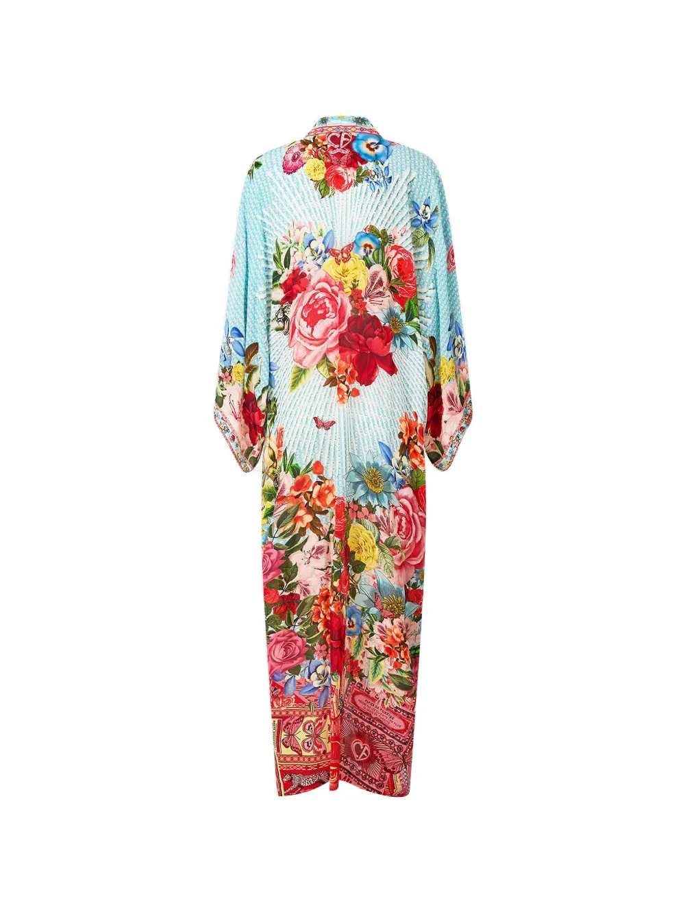 Floral-Print Kimono