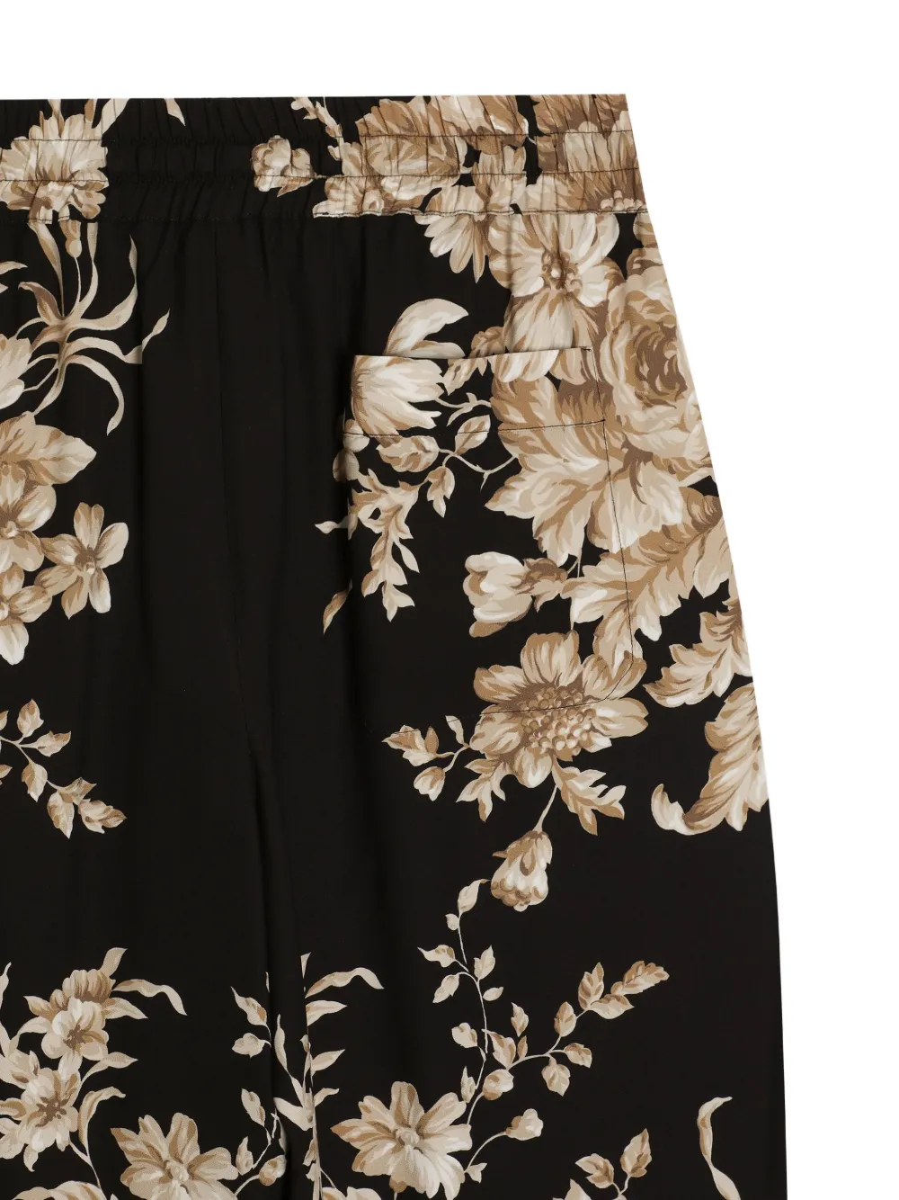 Dolce & Gabbana Broek met bloemenprint Zwart