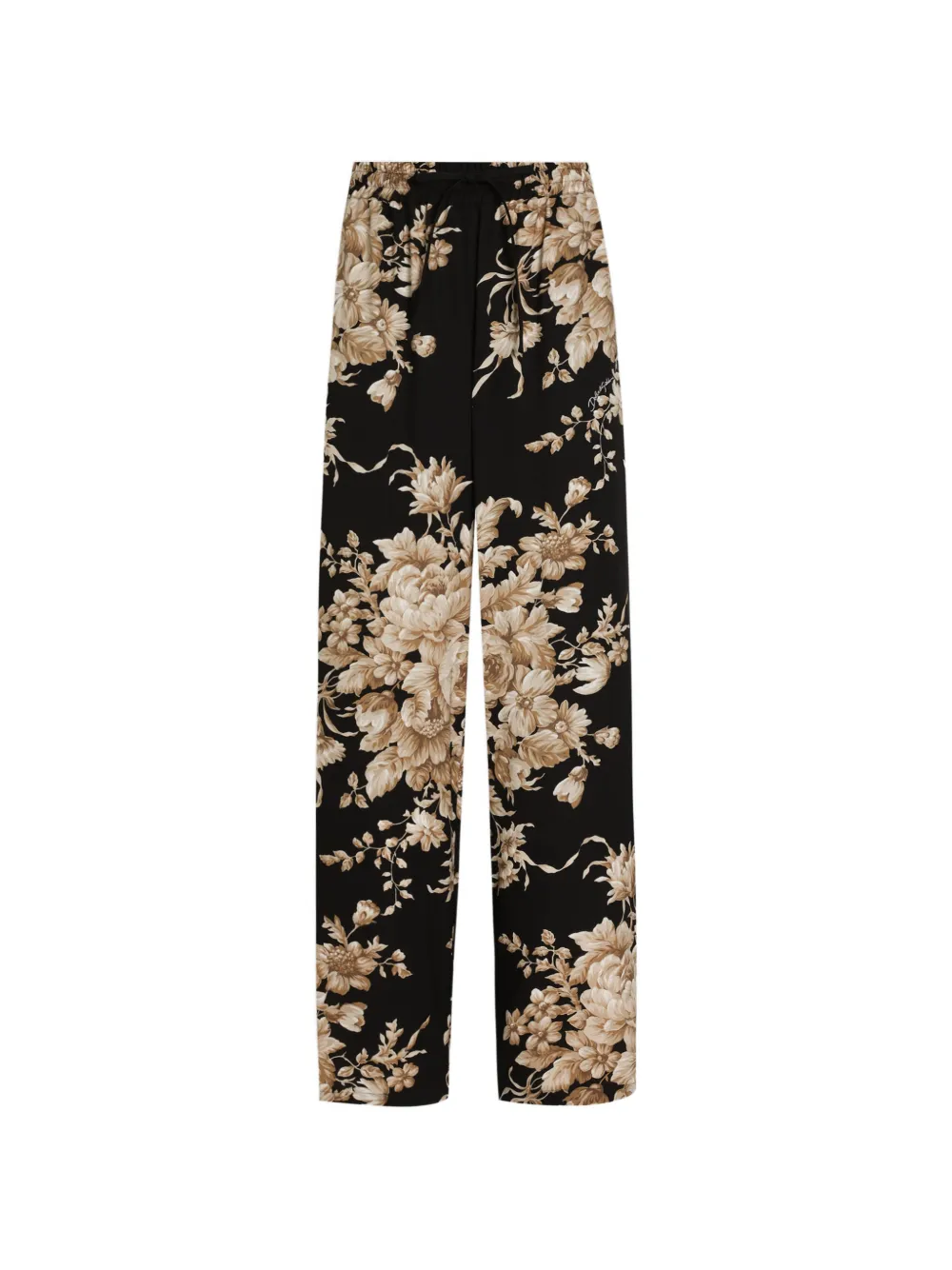 Dolce & Gabbana floral-print trousers - Nero