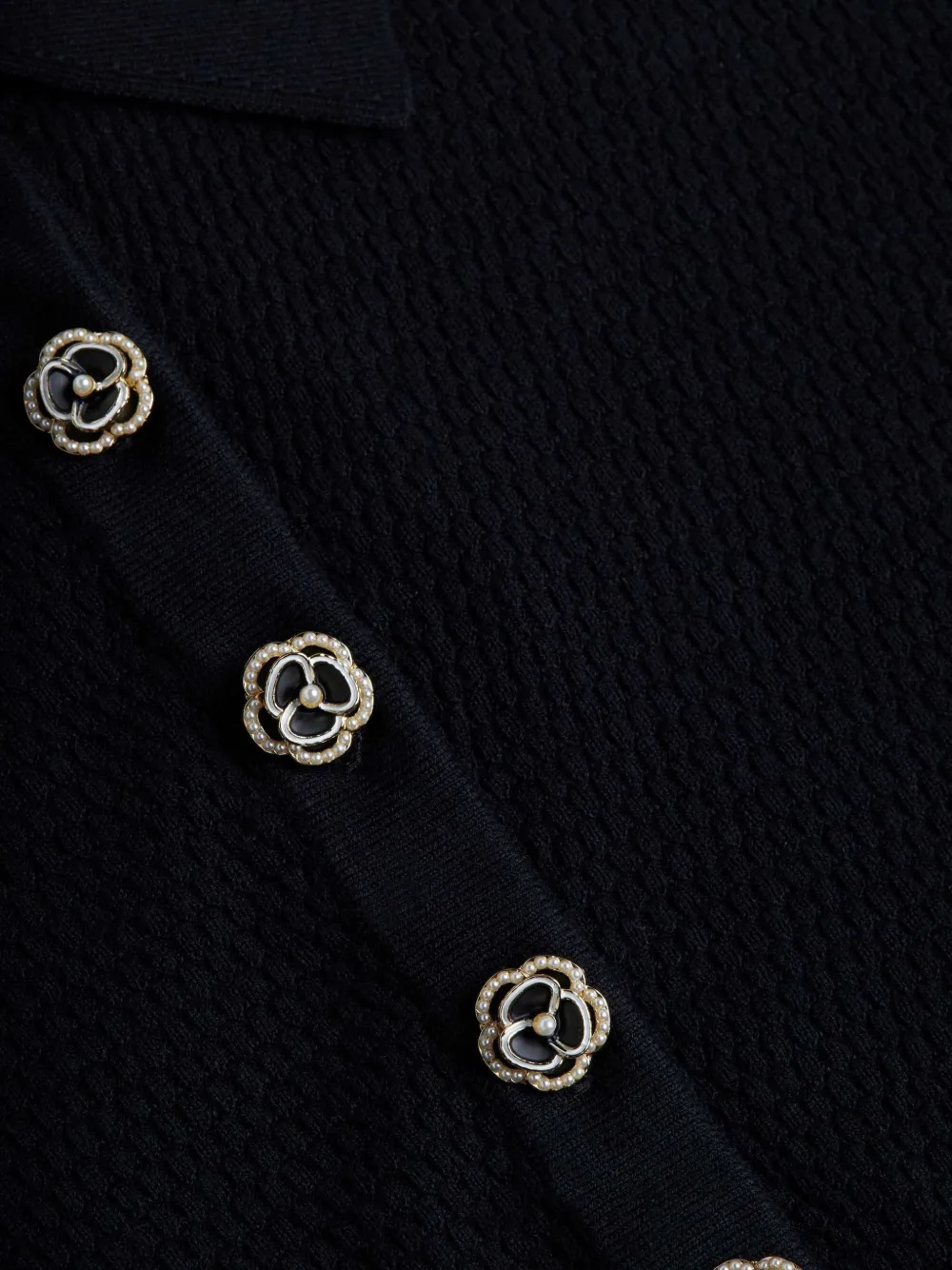 Button-Embellishment Polo Top