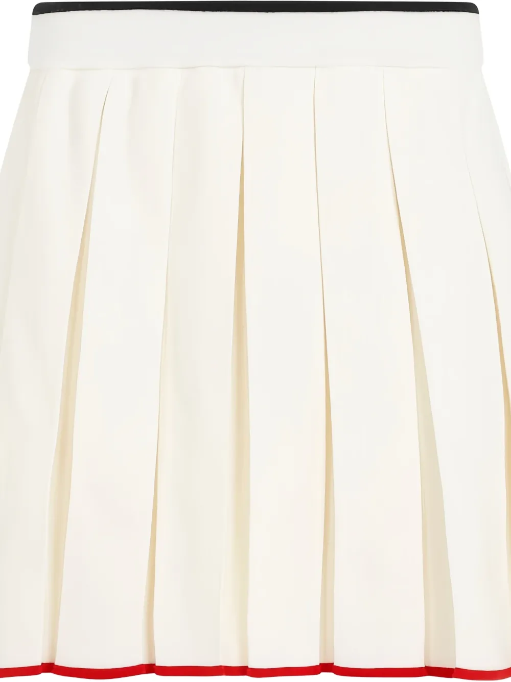  Thom Browne Pleated Striped-detail Mini Skirt - Neutrals 