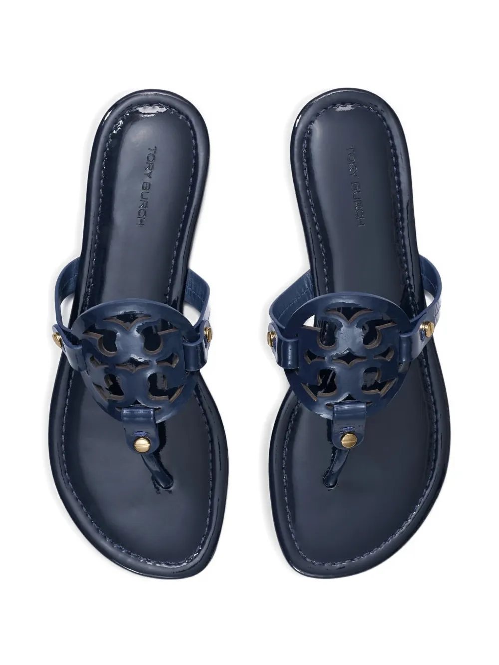 Tory Burch Miller cut-out flat sandals Blauw