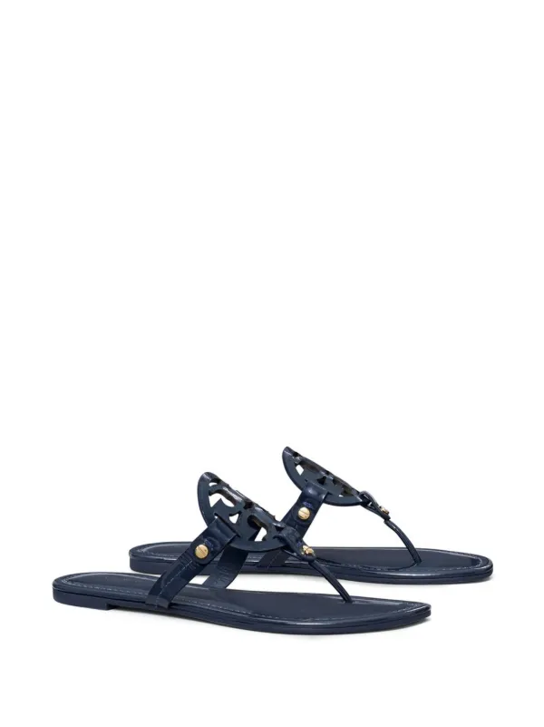 Tory Burch Miller Cut-out Flat Sandals in Blue