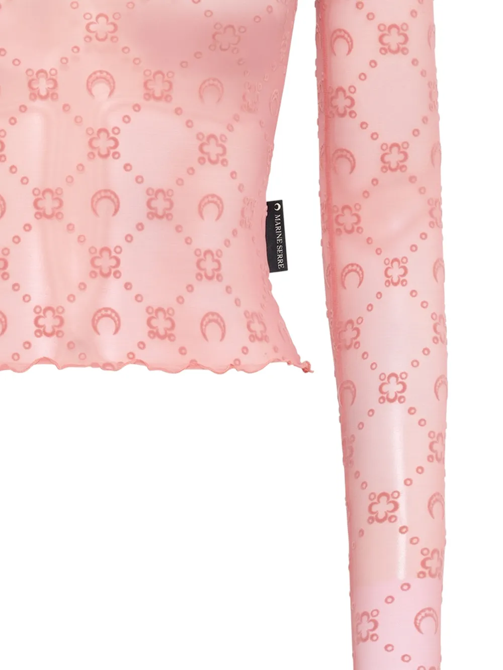 Marine Serre Top met geometrisch patroon Roze