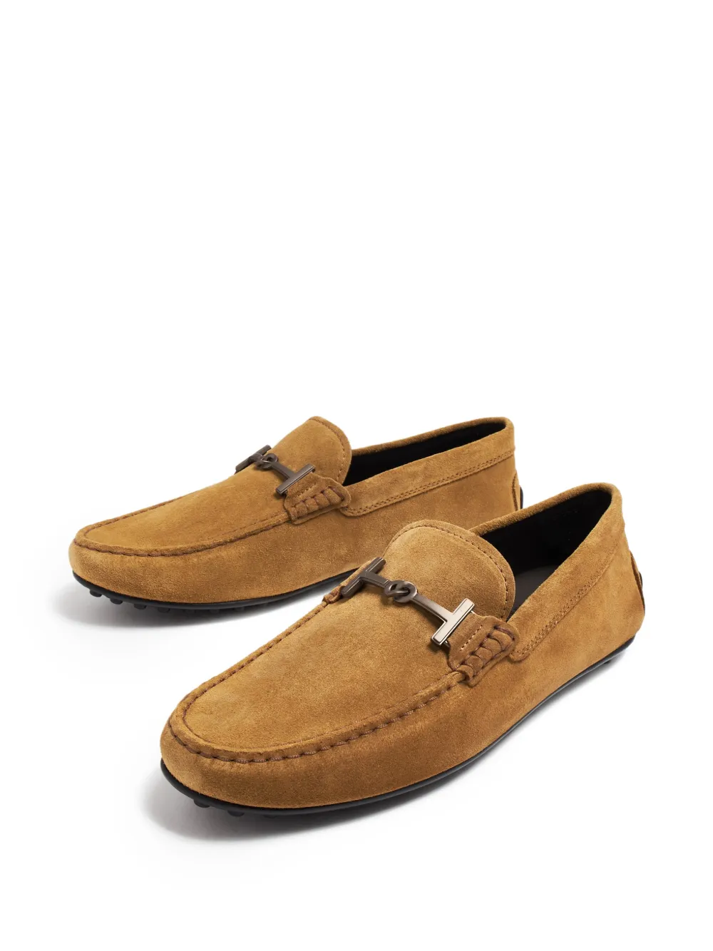 Tod's t-ring suede loafers Bruin