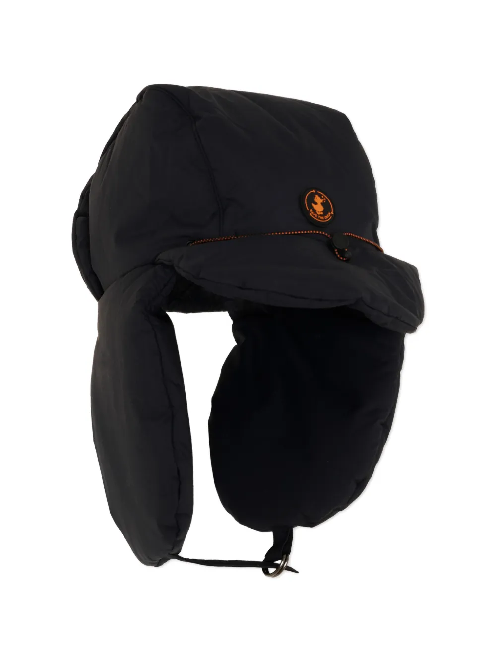 Save The Duck Kids logo-detail earflap hat - Nero