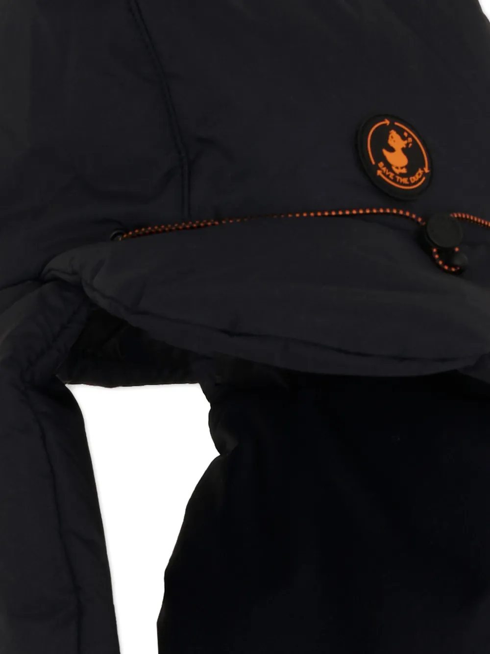 Save The Duck Kids Hoed met oorkleppen en logodetail Zwart