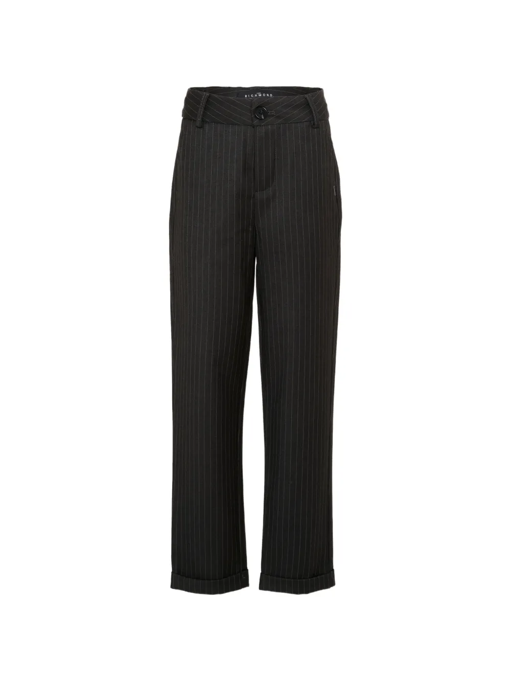 John Richmond Junior belt-loop pinstripe trousers - Grigio