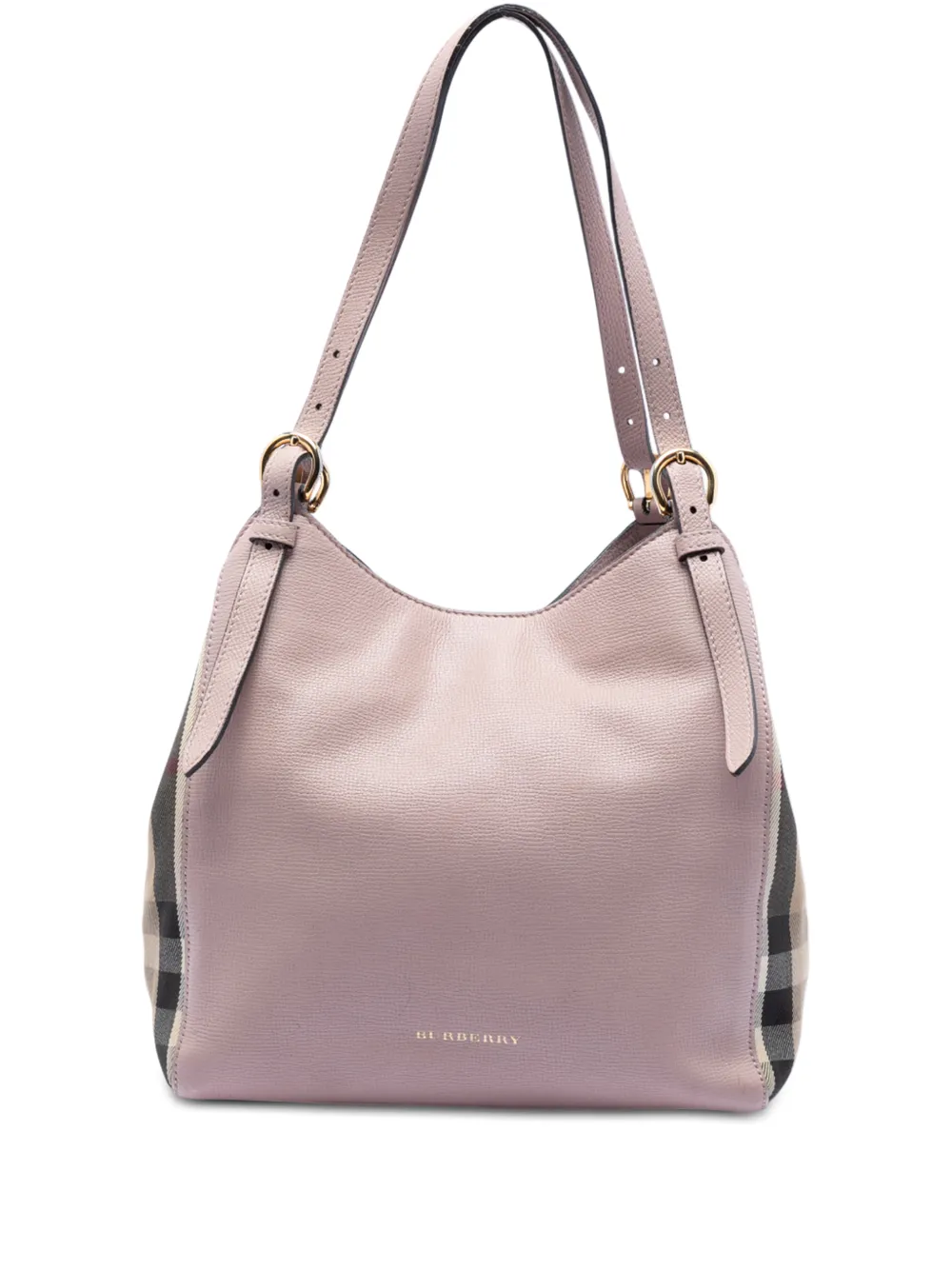 Burberry Pre-Owned 2000-2017 Small Leather and House Check Canvas Canterbury tote bag - Rosa