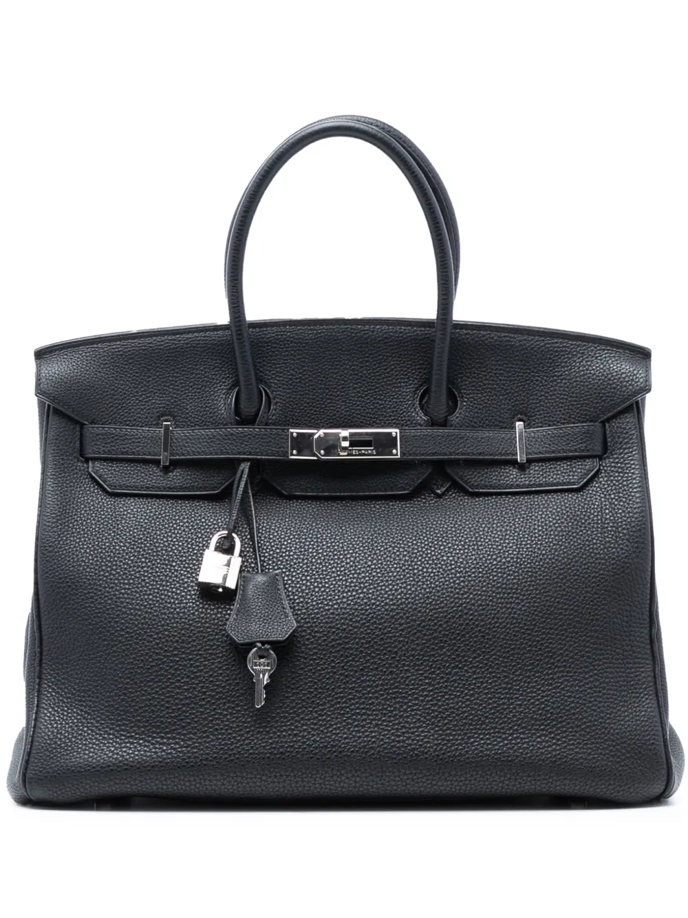 Hermès Pre-Owned 2008 Togo Birkin Retourne 35 handbag - Nero