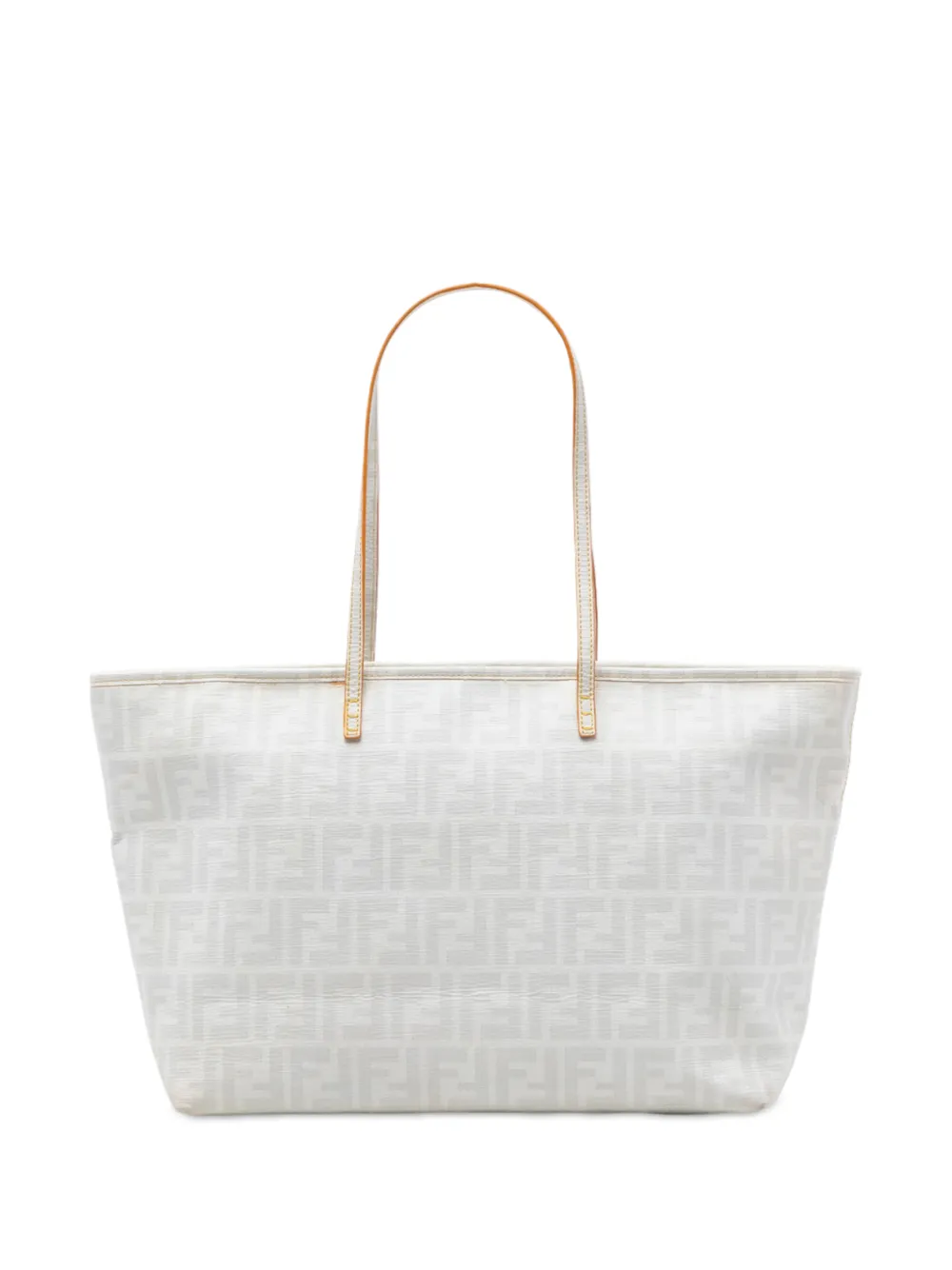 Fendi Pre-Owned 2000-2010 Medium Zucca Spalmati Roll tote bag - Bianco