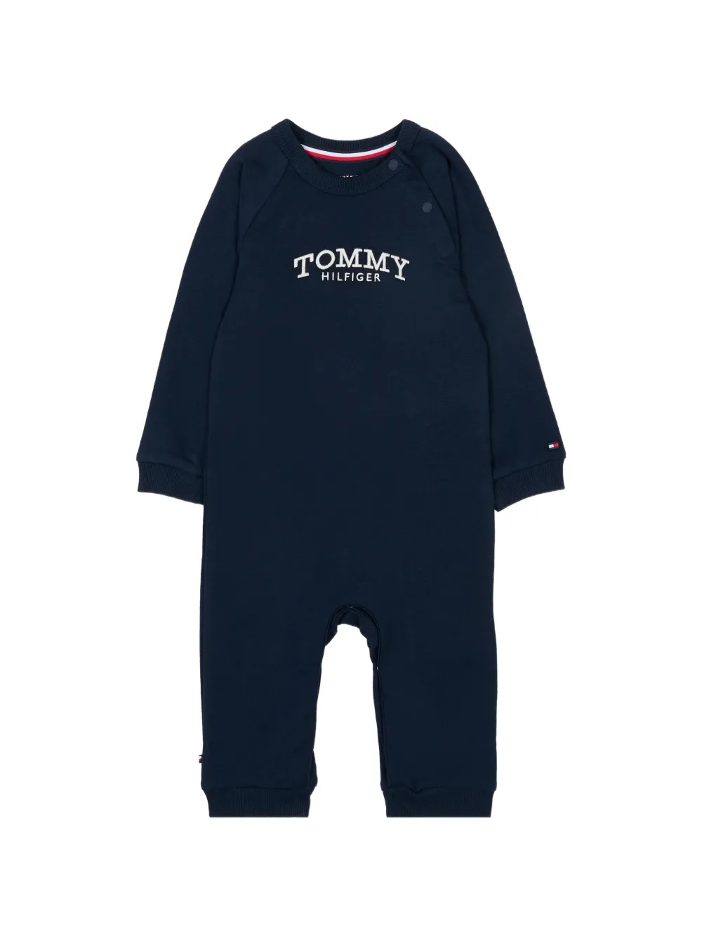Tommy Hilfiger Junior logo-embroidered romper - Blu